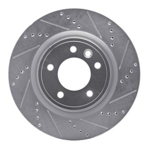 Land Rover Discovery Brake Rotor (1) - Rear Right - R1 Concepts - Drilled & Slotted - Silver - `18-`20